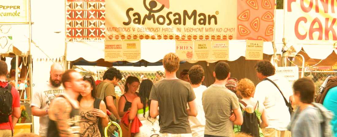 samosaman at an event